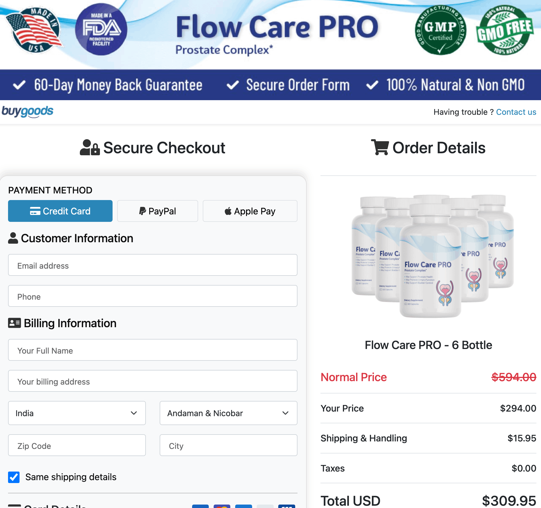 flow-care-pro-order-page